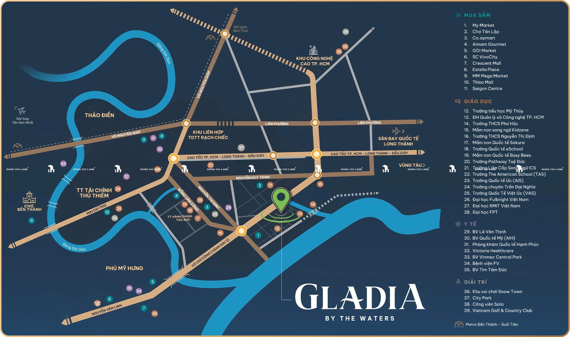 Vị trí của Gladia Khang Điền